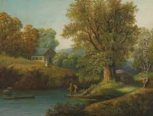 Cottage By A Mountain River