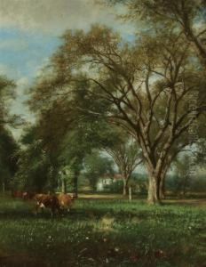 Cattle In A Pasture by James McDougal Hart
