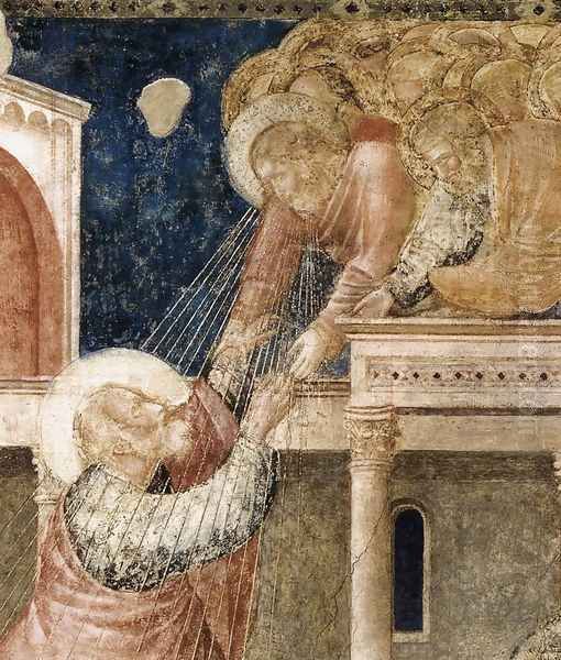 Scenes from the Life of St John the Evangelist- 3. Ascension of the Evangelist (detail) 1320 - view 1