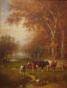 Cows Before A Watering Hole