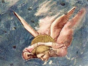 Scenes from the Life of Christ- 20. Lamentation (detail 4) 1304-06 by Giotto Di Bondone