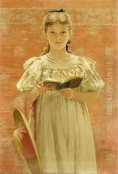 Girl Standing With Book - view 1
