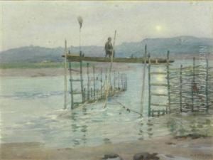 Fishing At Sunset by William Stewart MacGeorge