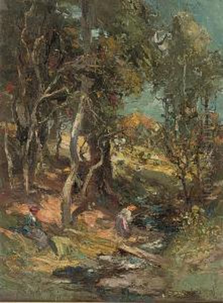 Fishing In A Wooded Burn - view 1