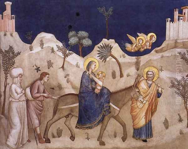 The Flight into Egypt 1310s by Giotto Di Bondone