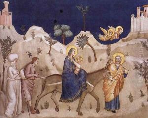 The Flight into Egypt 1310s by Giotto Di Bondone