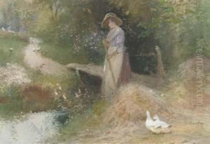 Feeding The Ducks; And Gathering The Hay (illustrated) by Thomas Mackay