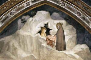 Scenes from the Life of Mary Magdalene- The Hermit Zosimus Giving a Cloak to Magdalene 1320