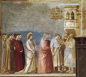 No. 12 Scenes from the Life of the Virgin- 6. Wedding Procession 1304-06 by Giotto Di Bondone