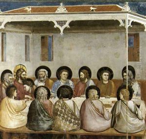 No. 29 Scenes from the Life of Christ- 13. Last Supper 1304-06 by Giotto Di Bondone
