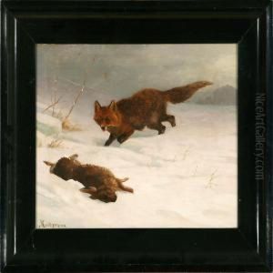 A Fox In A Winterlandscape A Fox In A Winterlandscape