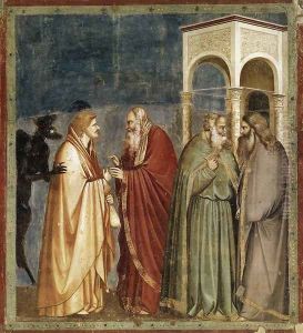 No. 28 Scenes from the Life of Christ- 12. Judas' Betrayal 1304-06 by Giotto Di Bondone