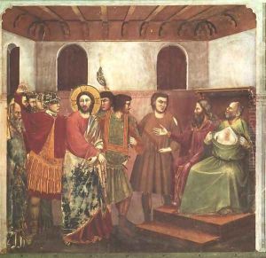 Christ Before Caiphus by Giotto Di Bondone
