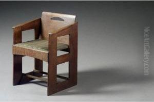 A Fine Armchair, Designed For The Willow Tea Rooms by Charles Rennie Mackintosh