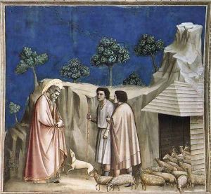 No. 2 Scenes from the Life of Joachim- 2. Joachim among the Shepherds 1304-06