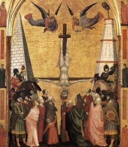 The Stefaneschi Triptych- Martyrdom of Peter c. 1330 by Giotto Di Bondone