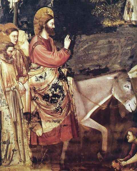 No. 26 Scenes from the Life of Christ- 10. Entry into Jerusalem (detail) 1304-06 - view 1