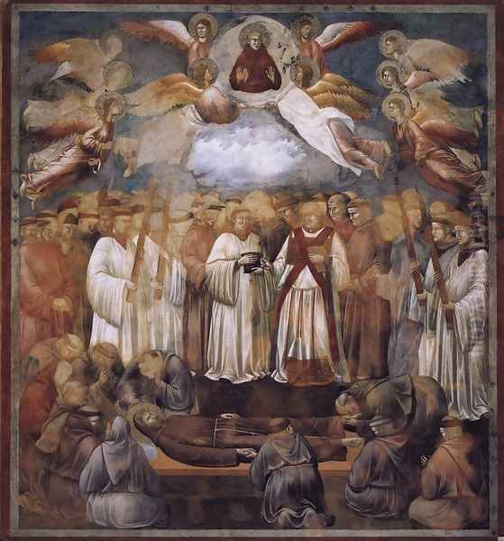 Legend of St Francis- 20. Death and Ascension of St Francis 1300 - view 1