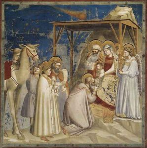 No. 18 Scenes from the Life of Christ- 2. Adoration of the Magi 1304-06 by Giotto Di Bondone
