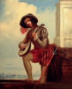 A Venetian Musician by Daniel Maclise