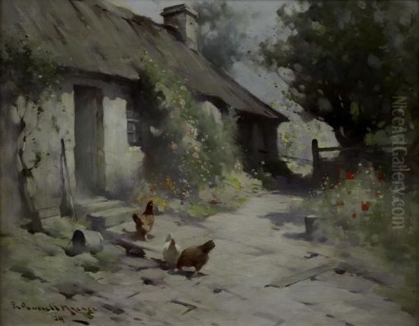 Chickens On A Sunlit Path - view 1