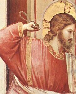 No. 27 Scenes from the Life of Christ- 11. Expulsion of the Money-changers from the Temple (detail 1) 1304 by Giotto Di Bondone