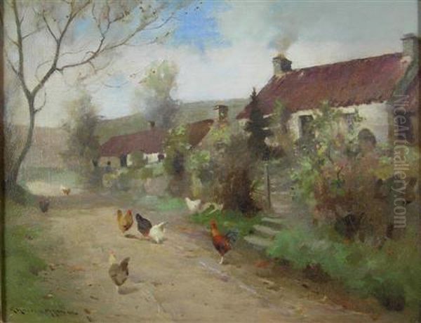 Chickens On A Roadway - view 1