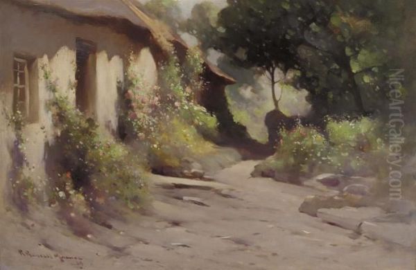 Sunlit Cottage Yard - view 1