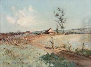 Near Pitlessie, Fife by Robert Russell Macnee