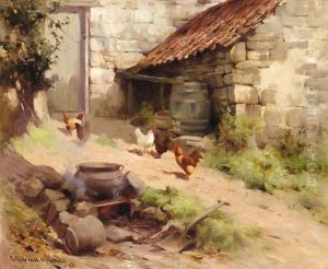Rural Corner In Perthshire by Robert Russell Macnee
