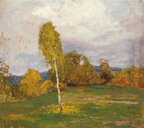 A Landscape With A Birch Tree - view 1