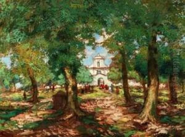 Chruch Viewed Through The Trees - view 1