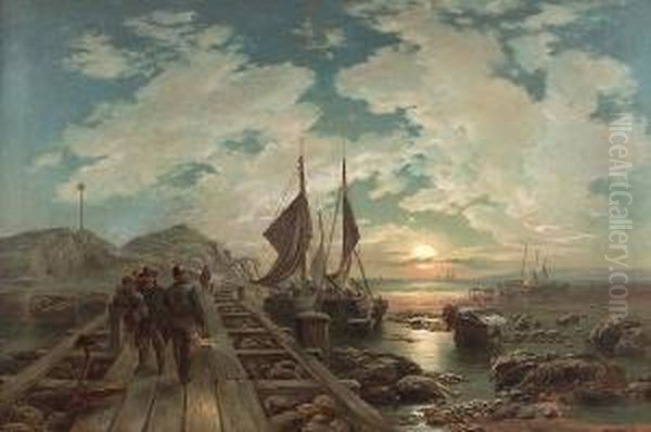 Waiting For The Tide (possibly Burntisland) - view 1
