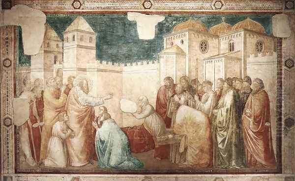 Scenes from the Life of St John the Evangelist- 2. Raising of Drusiana 1320 - view 1