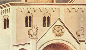 No. 27 Scenes from the Life of Christ- 11. Expulsion of the Money-changers from the Temple (detail 3) 1304 by Giotto Di Bondone