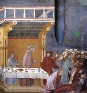 Legend of St Francis- 16. Death of the Knight of Celano 1297-1300 by Giotto Di Bondone