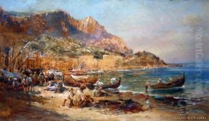 Italian Coastal Scene by John Mcintosh Madden