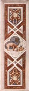 The Lion Recalls the Cubs to Life (on the decorative band) 1304-06 by Giotto Di Bondone