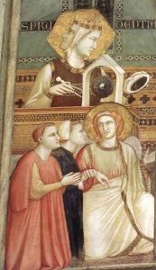 Franciscan Allegories- Allegory of Obedience (detail) c. 1330 by Giotto Di Bondone