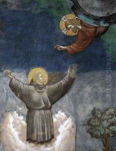Legend of St Francis- 12. Ecstasy of St Francis (detail) 1297-1300