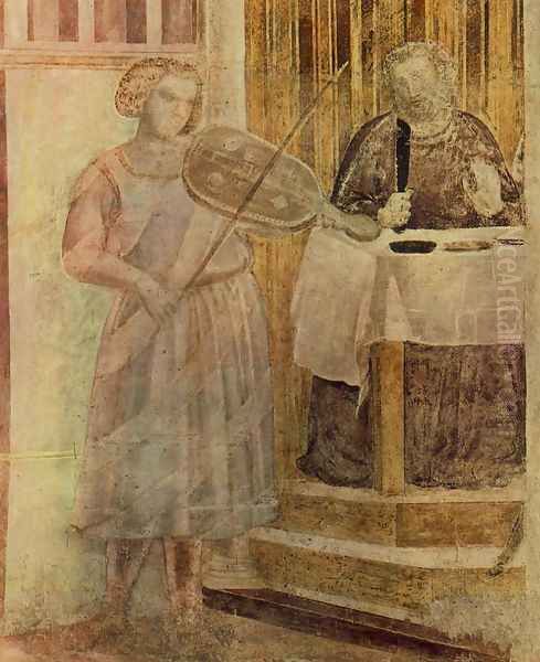 Scenes from the Life of St John the Baptist- 3. Feast of Herod (detail 1) 1320 - view 1