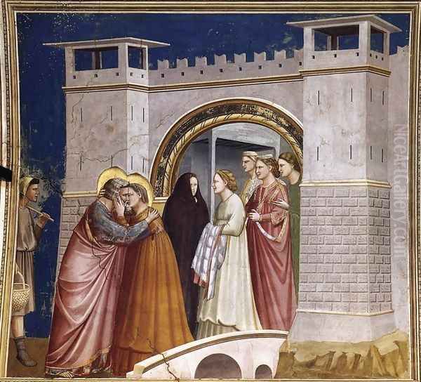 No. 6 Scenes from the Life of Joachim- 6. Meeting at the Golden Gate 1304-06 - view 1
