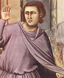 No. 27 Scenes from the Life of Christ- 11. Expulsion of the Money-changers from the Temple (detail 2) 1304 by Giotto Di Bondone