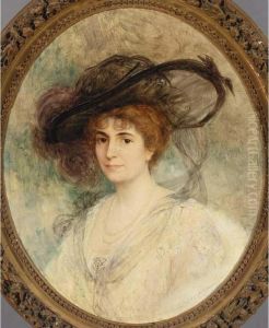 Portrait Of A Lady With A Hat Portrait Of A Lady With A Hat