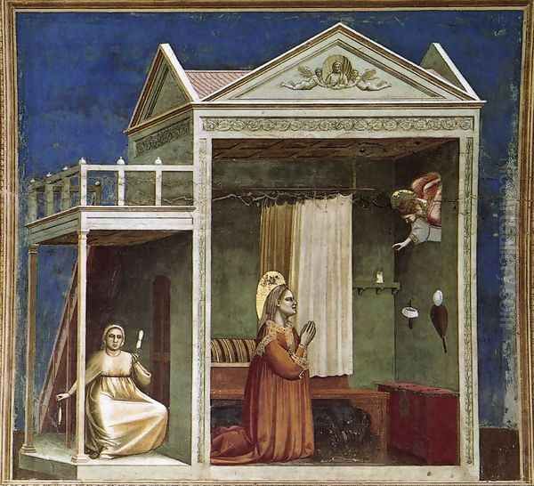 No. 3 Scenes from the Life of Joachim- 3. Annunciation to St Anne 1304-06 - view 1