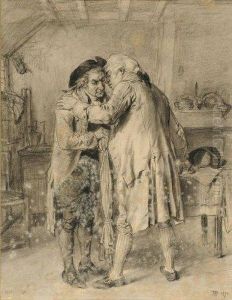 Deux Personnages Commercant by Jean-Baptiste Madou