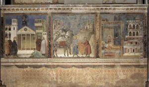 Legend of St Francis- Scenes Nos. 1-3 1297-99 by Giotto Di Bondone