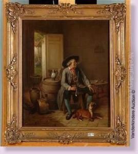 Le Fumeur De Pipe A L'auberge by Jean-Baptiste Madou