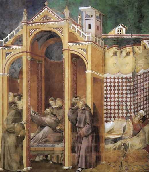 Legend of St Francis- 21. Apparition to Fra Agostino and to Bishop Guido of Arezzo 1300 - view 1