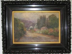 La Cariole Sur Le Chemin. by Olynthe Madrigali